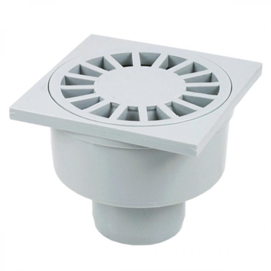 Трап ПП D. 50 вертикальный (белый) (100 x 100 мм)  INSTALPLAST