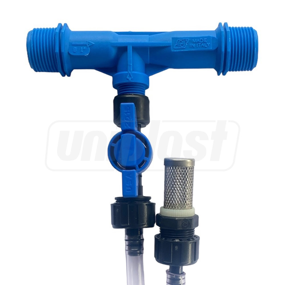 Injector D. 1" Alfa Venturi pentru chim lichide (set)  PLASTICA ALFA