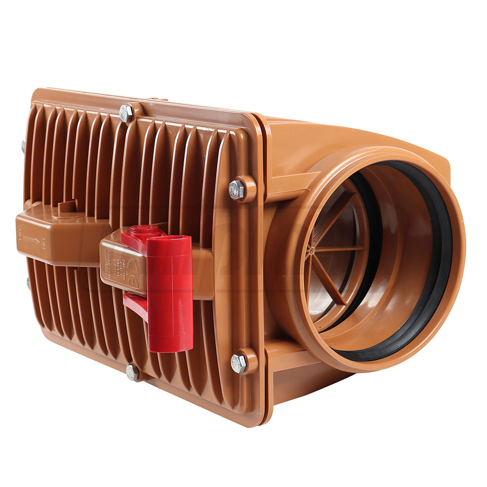 Обратный клапан D.200 ПВХ (заслонка из нержавеющей стали) KGSZ  TERAPLAST