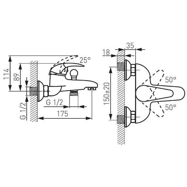 Смеситель для ванны BAN11  FERRO