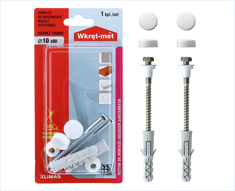 Крепление для унитаза WC Ø10 x 80 (комплект) 043002