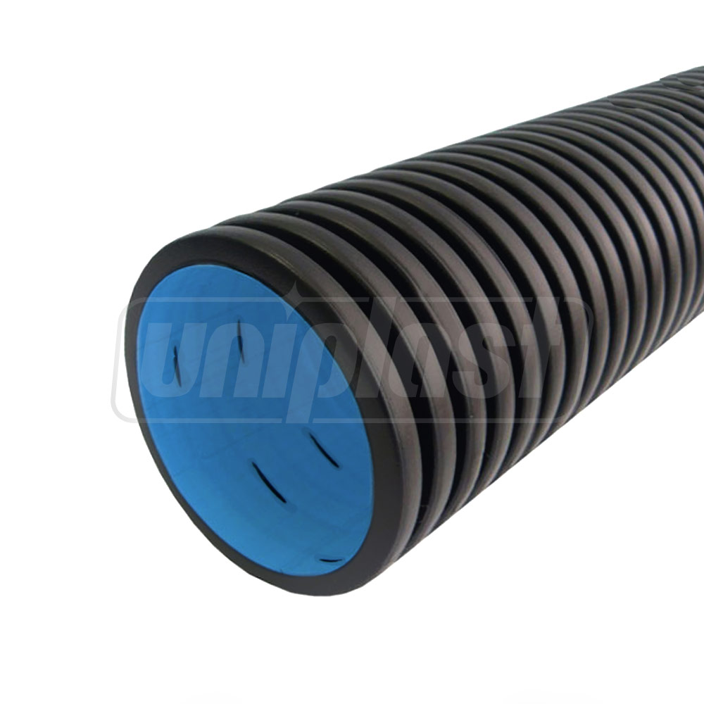 Tub drenaj din teava corugata HDPE SN4 OD.110 (97) 360° cu mufa L=6 m