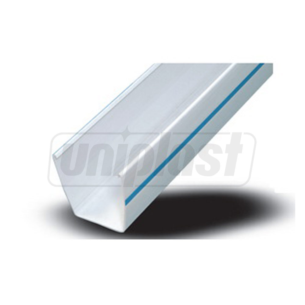 Jgheab dreptunghiular PVC D.150 L=4 m (alb)  EGEPLAST