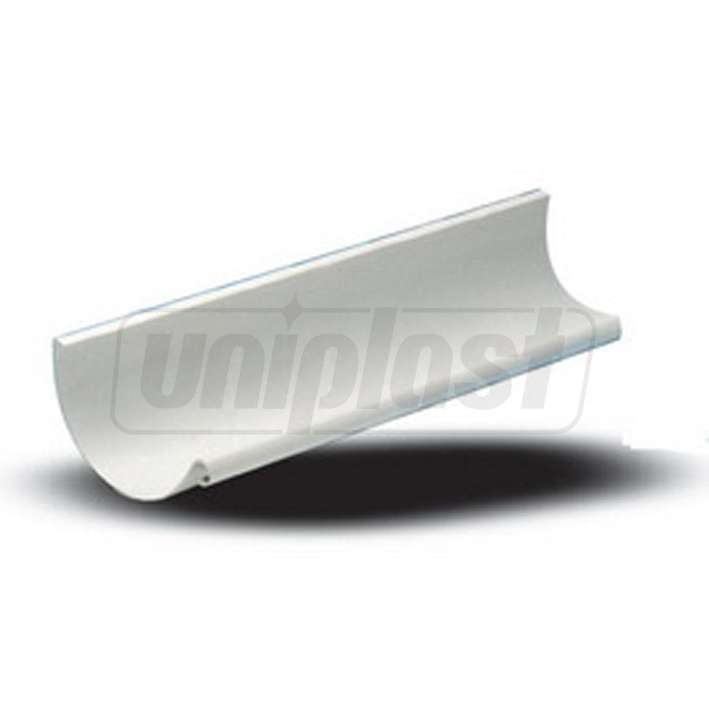 Jgheab PVC semicircular D.100 L=4 m (alb)  EGEPLAST