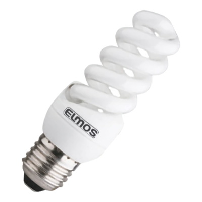 Лампочка энергосберегающая спираль полная 9W E14 6500K MW  ELMOS