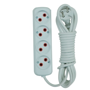 Удлинитель 4 входа, без заземления 3м (12 шт./коробка)