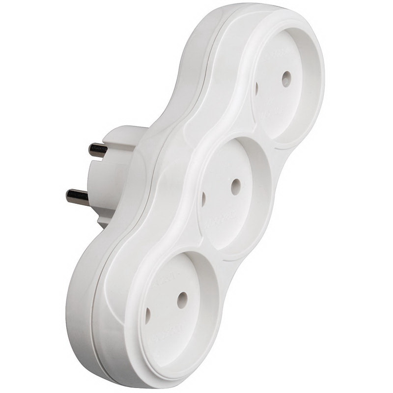 Розетка тройная без заземления 10A 250V (40 шт./коробка) (300.000.802)