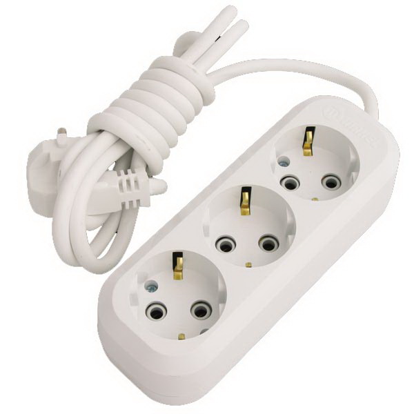 Prelungitor 3 locuri cu pamintare  3m 16A 250V (48/12 buc.)  MAKEL