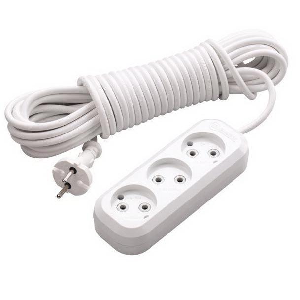 Prelungitor 3 locuri fara pamintare 10m 10A 250V (24/12 buc.)  MAKEL