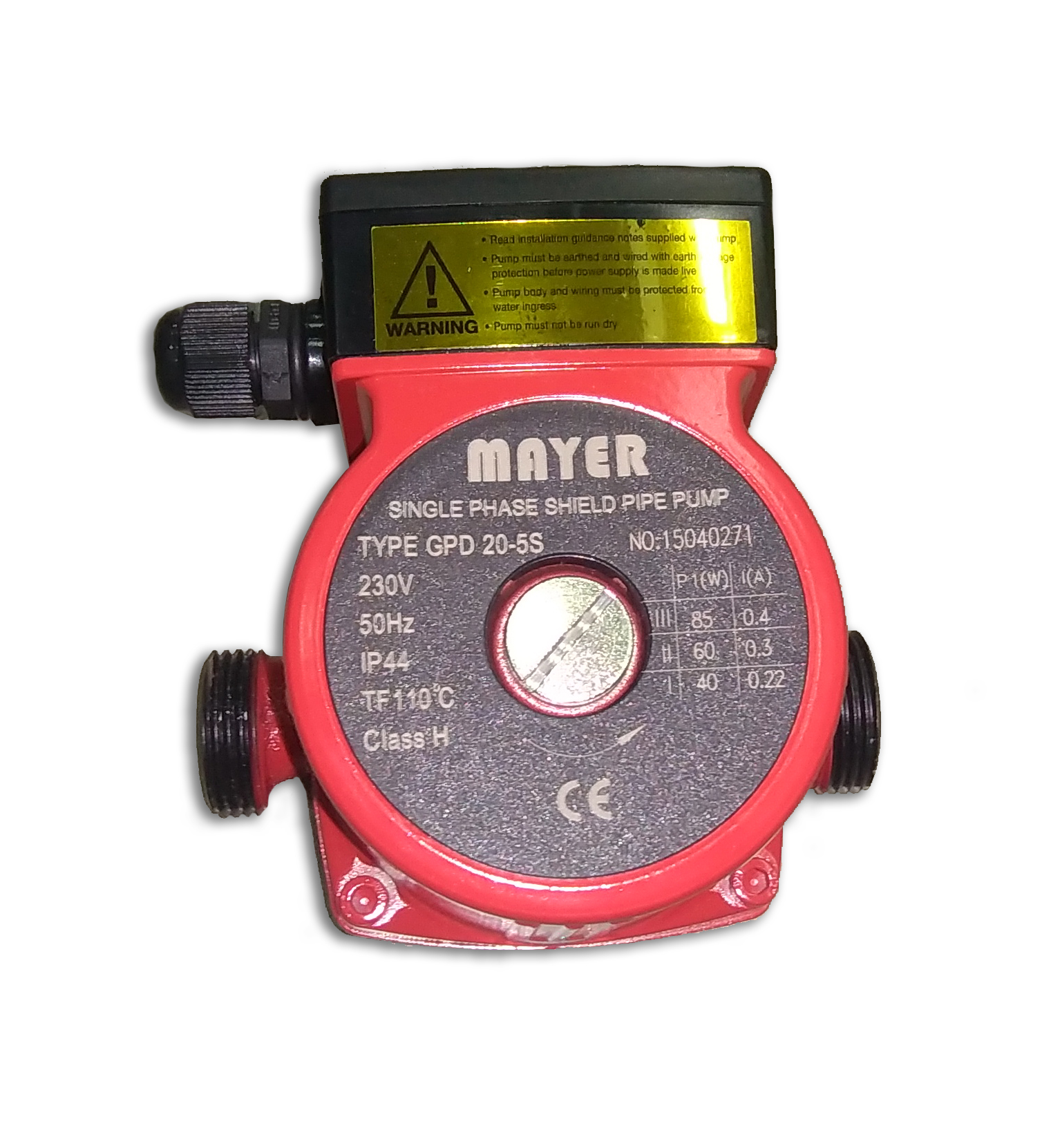 Pompa circulatie MAYER GPD 20-5 (D. 3/4" FE) Qmax=2.5 m³/h CL