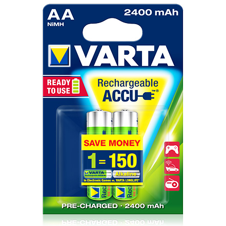 Аккумулятор Mignon Accu 2400 mAh AA (2 шт.) VARTA