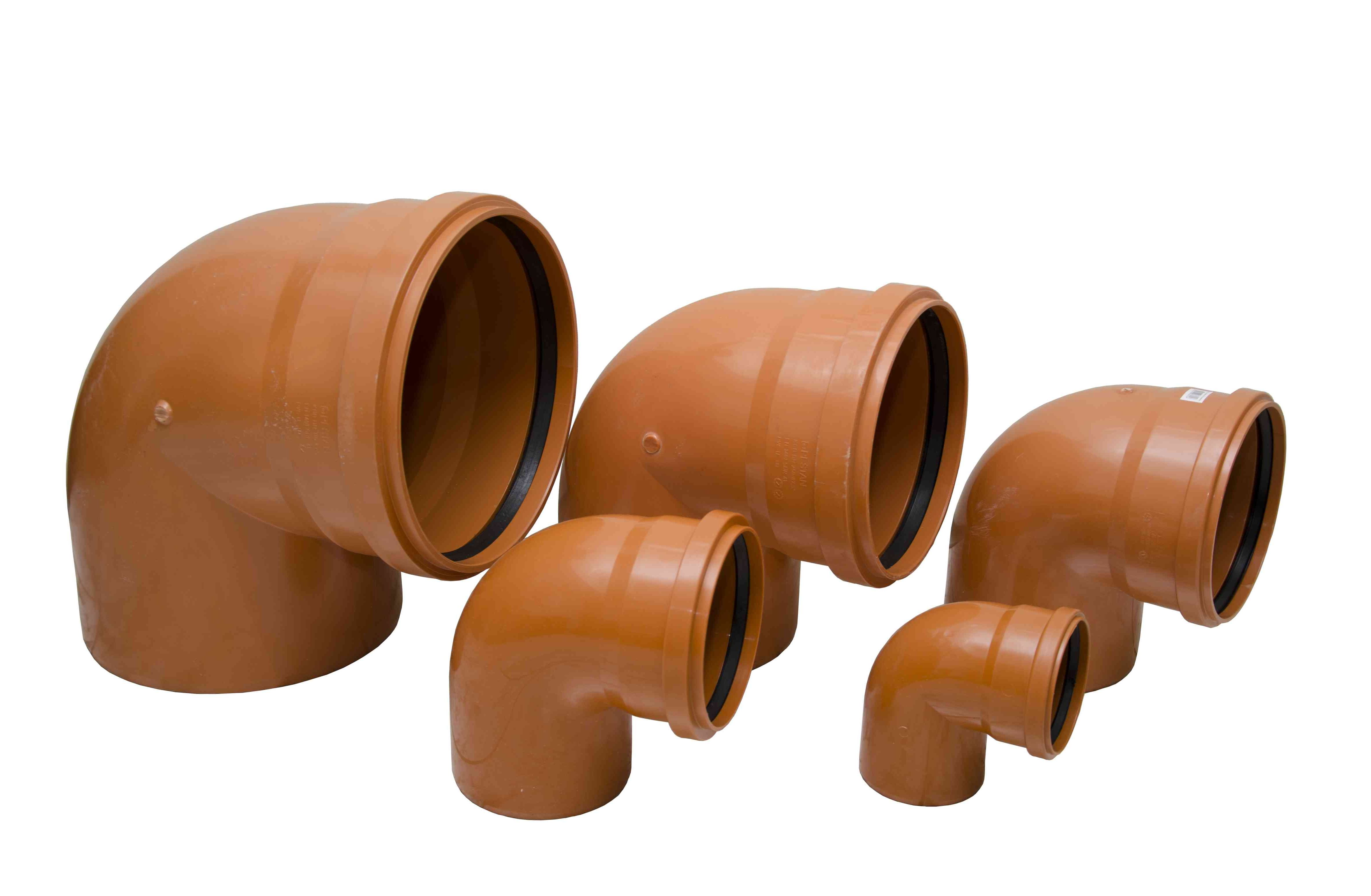 Отвод ПВХ D.250 / 90° (наружный) EL