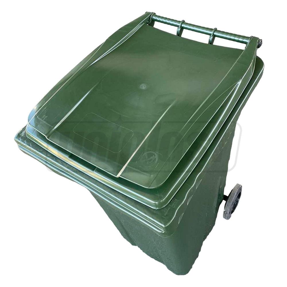 Cos HDPE pentru transportarea deseurilor 240 L pe roti (verde) UNIPLAST TR