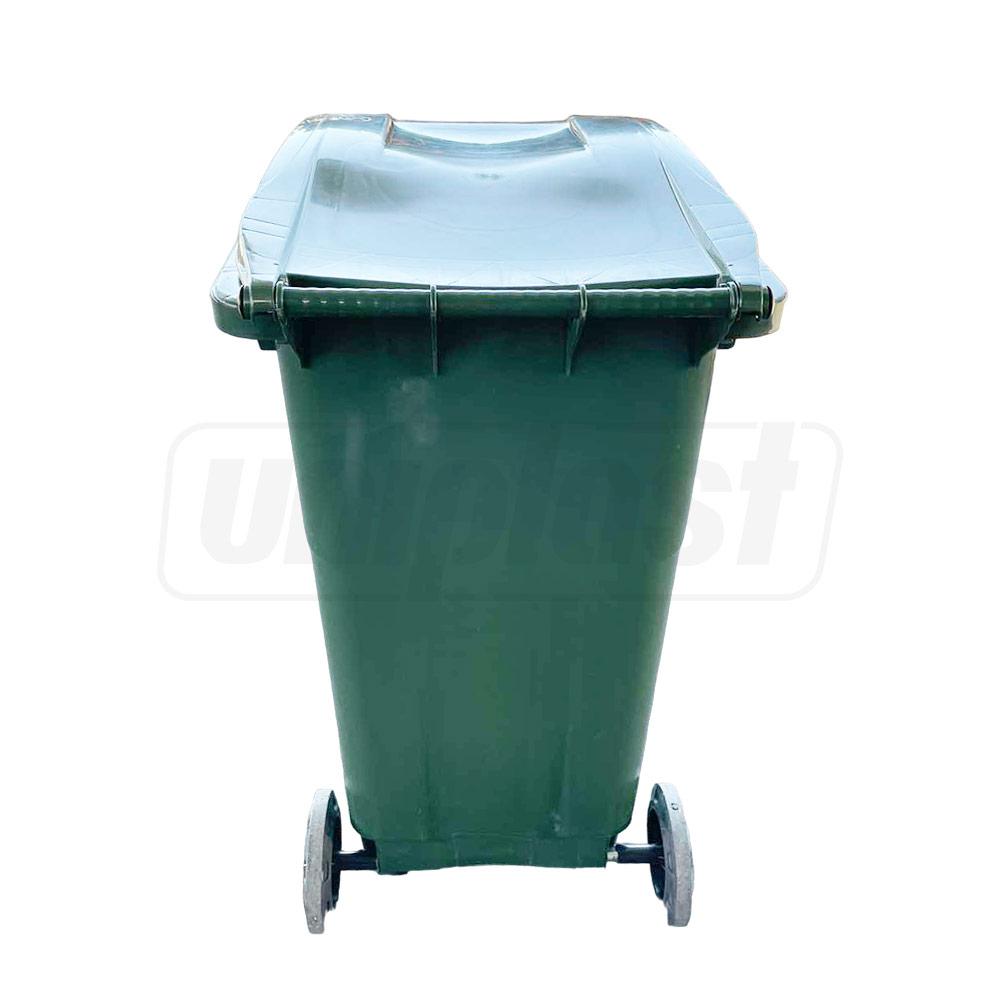Бак мусорный  240 л (HDPE) на колесах (зеленый) UNIPLAST TR