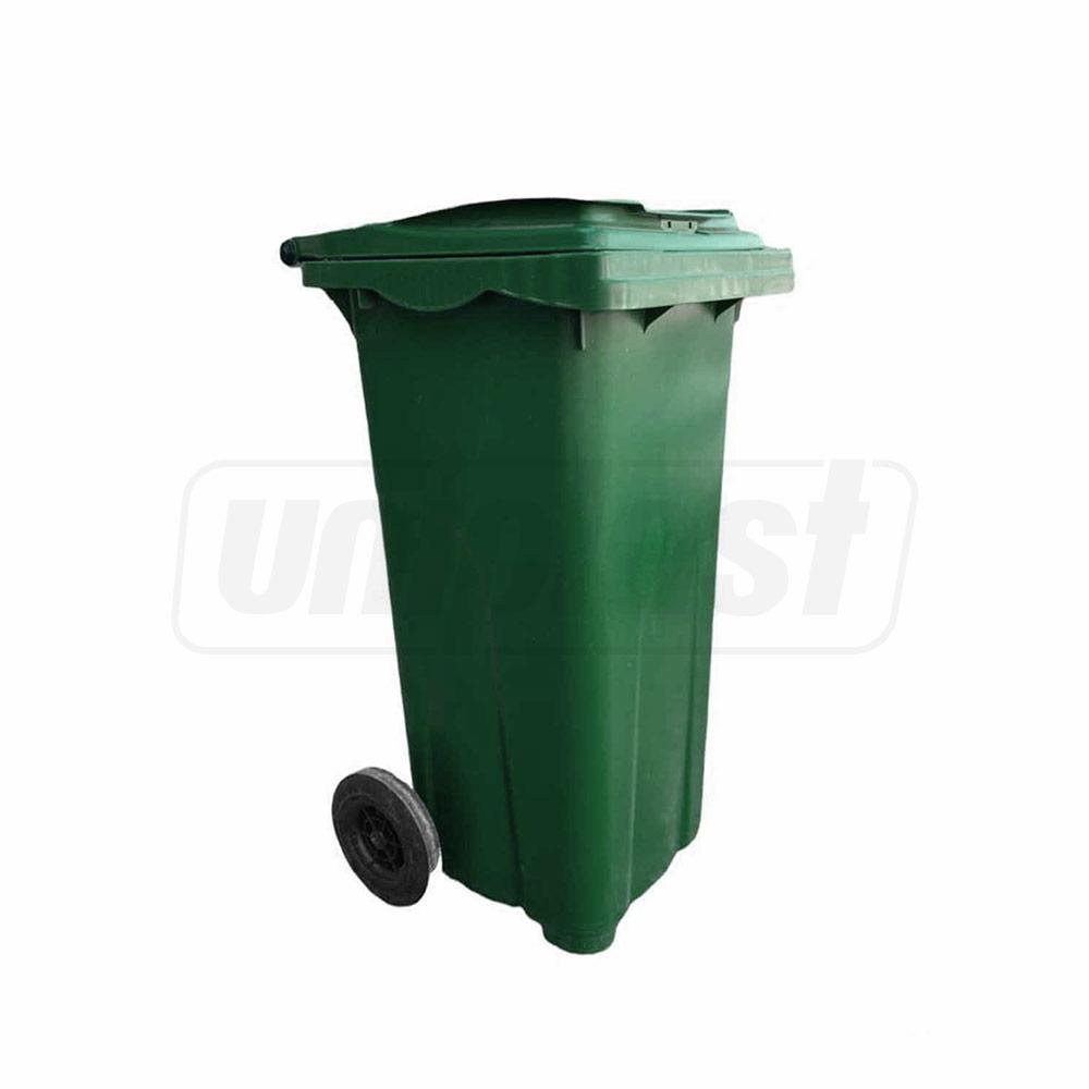 Бак мусорный  240 л (HDPE) на колесах (зеленый) UNIPLAST TR