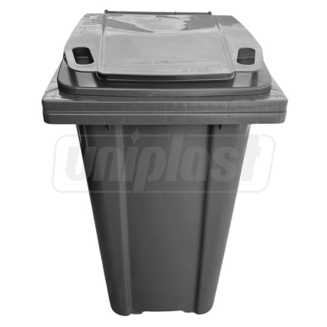 Cos pentru transportarea deseurilor 240 L pe roti (gri inchis)PRO HE
