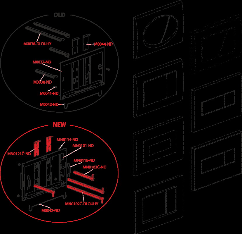 Кнопка смыва M 171 (7673)  ALCAPLAST