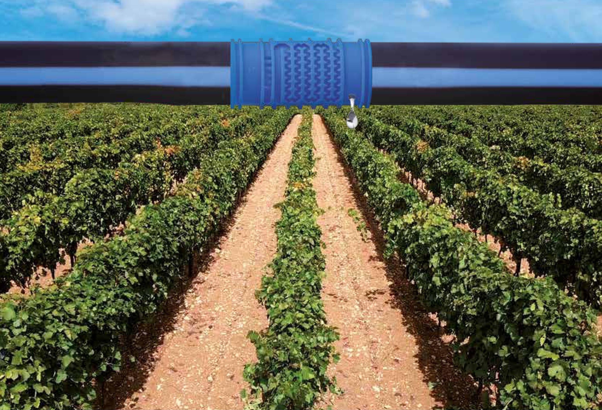 Tub de picurare D. 16,  50 cm, 36 mil, 2 LPH GOLD-DRIP® SUPER  PLASTIC-PUGLIA