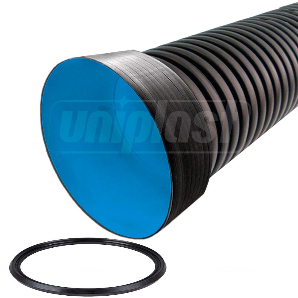 Teava corugata HDPE SN8 OD. 630 (530) mufata cu garnitura L=6 m