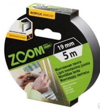 Скотч двусторонний 19 мм x 5 м ZOOM