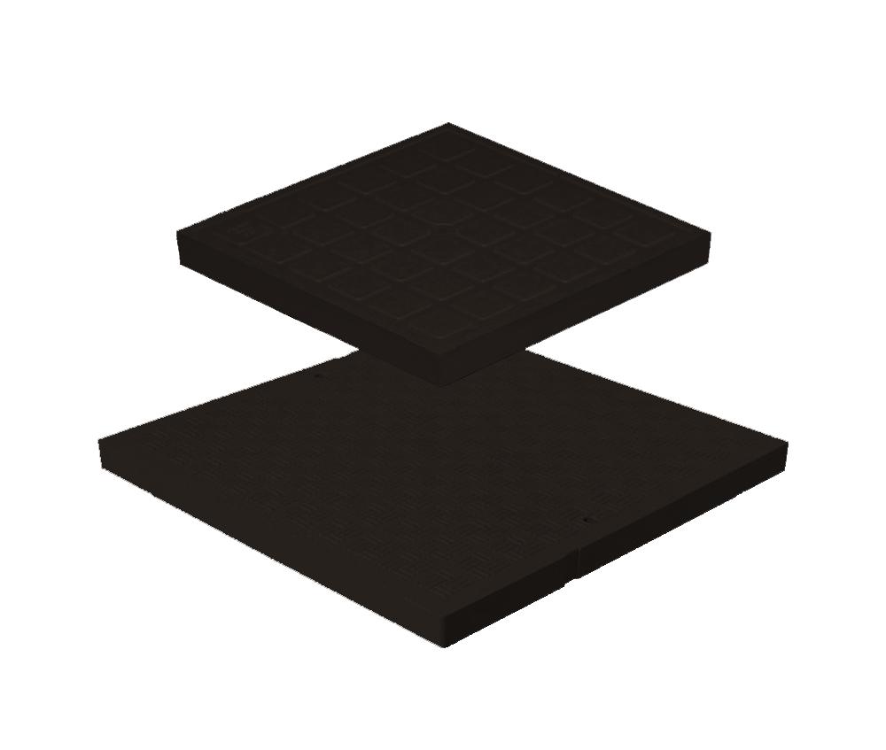Capac A15 PVC 300x300 mm (negru) Art. 1782  ZMM MAXPOL