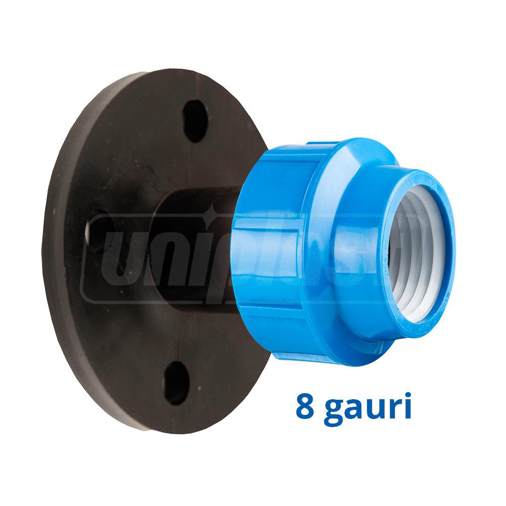 Adaptor compresiune cu flansa D. 90 x 3" / 6 T (flansa 8 gauri)  UNISERA