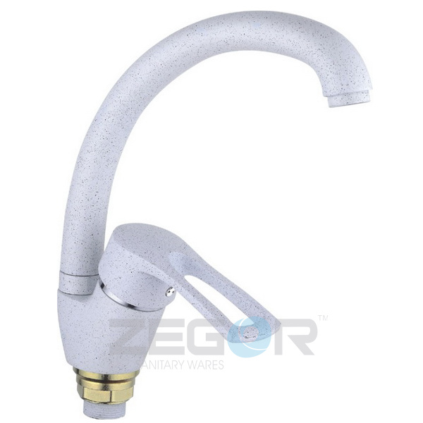 Baterie bucatarie YUB A181W (YUB4-KW A 181KW) (alb) cu piulita TROYA  ZEGOR