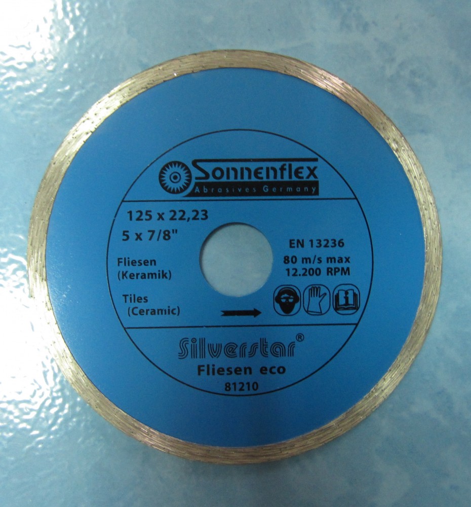 Disc diamantat continuu 125 x 2 x 5 x 22.23 mm Eco (81210)