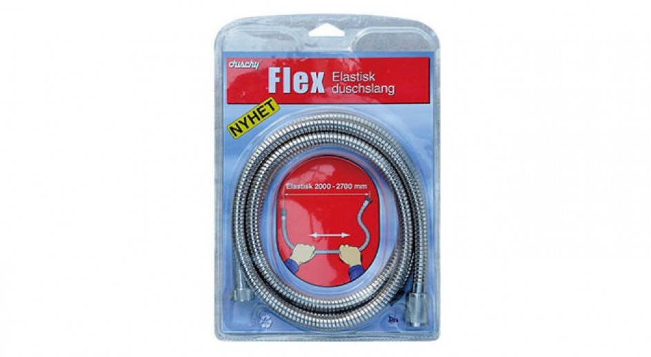 Шланг для душа L=2.0-2.7 м растяжной Flex (7271)  DUSCHY
