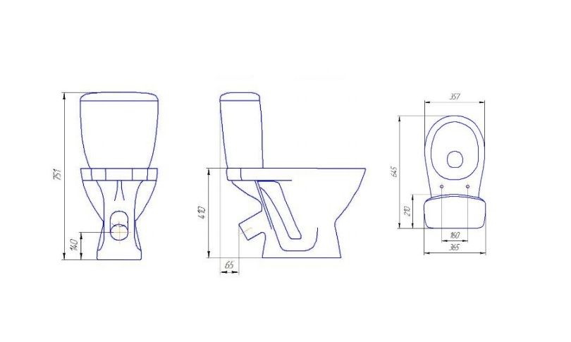 Compact 3-6 L cu alimentare inferioara universal Koral (9040) CERSANIT