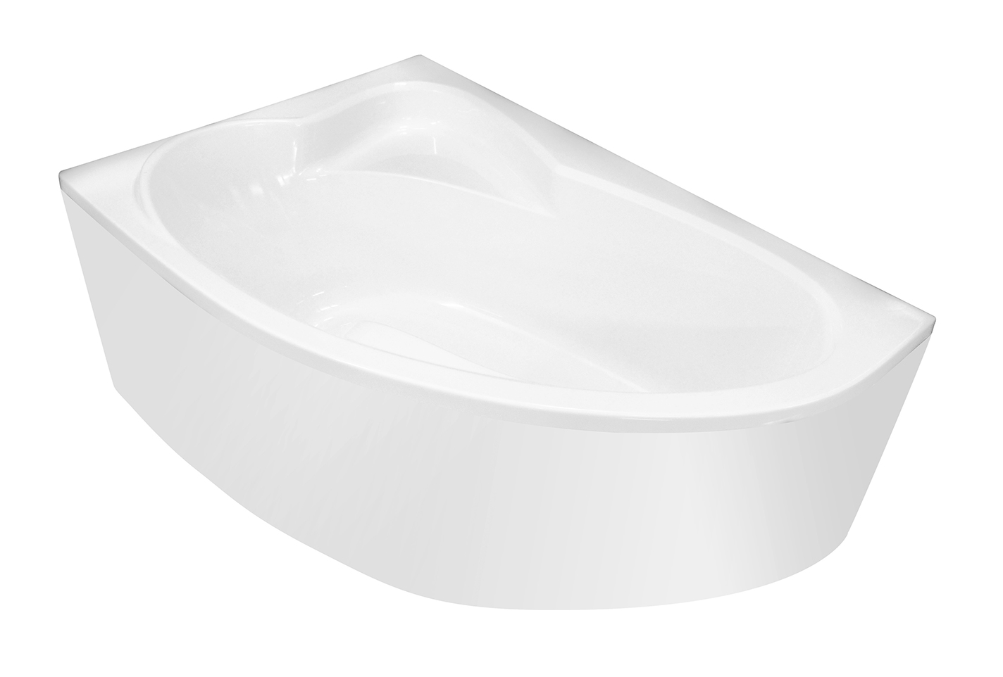 Сada de baie din acril BANOPERITO Blanca 150 x 100 cm stanga asimetrica (3858)