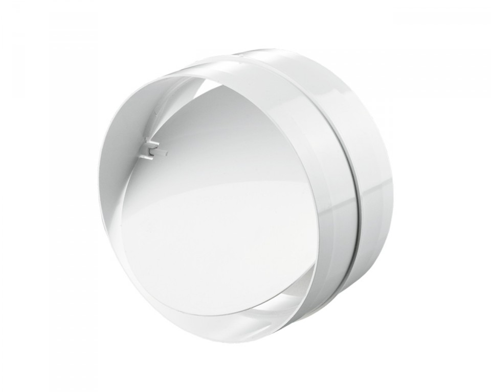 Conector cu clapeta antiretur din plastic pentru tub rotund de ventilatie D.100 (1111)  VENTS