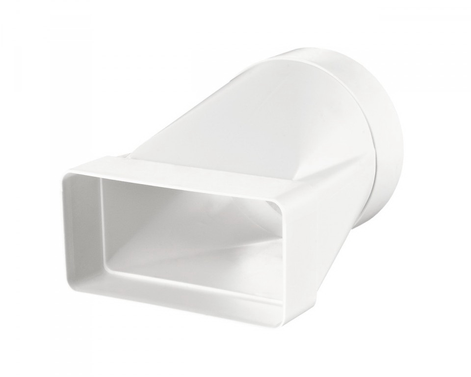 Conector tub plat-rotund ventilatie plastic 100 x 55 mm / D.110 (511)  VENTS