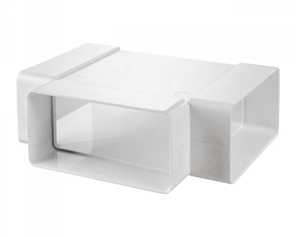 Тройник вентиляционный пластиковый для плоских каналов 55 x 110 мм (535)  VENTS