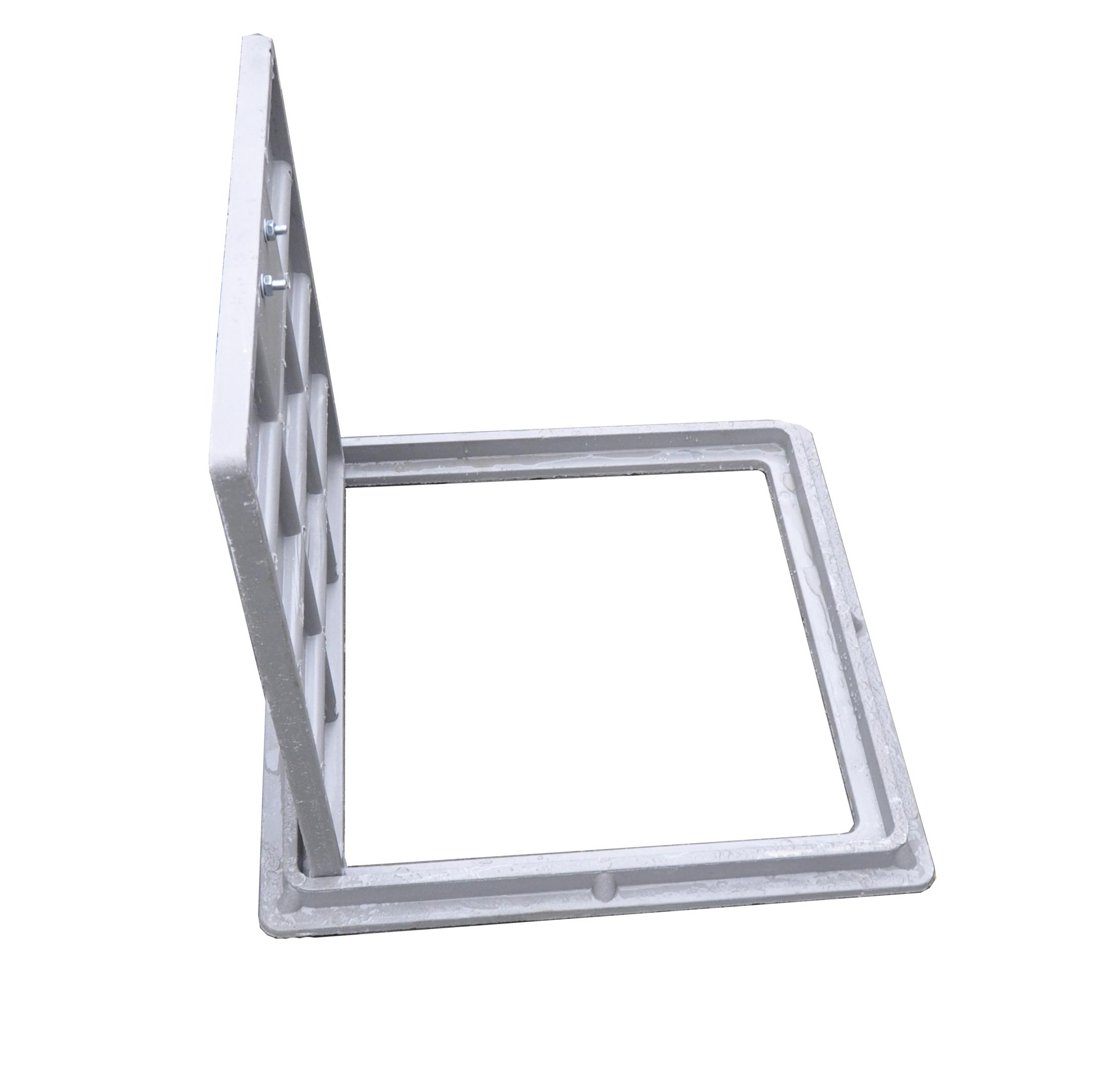 Capac canalizare compozit patrat 400x400 mm / 1 t (gri inchis)