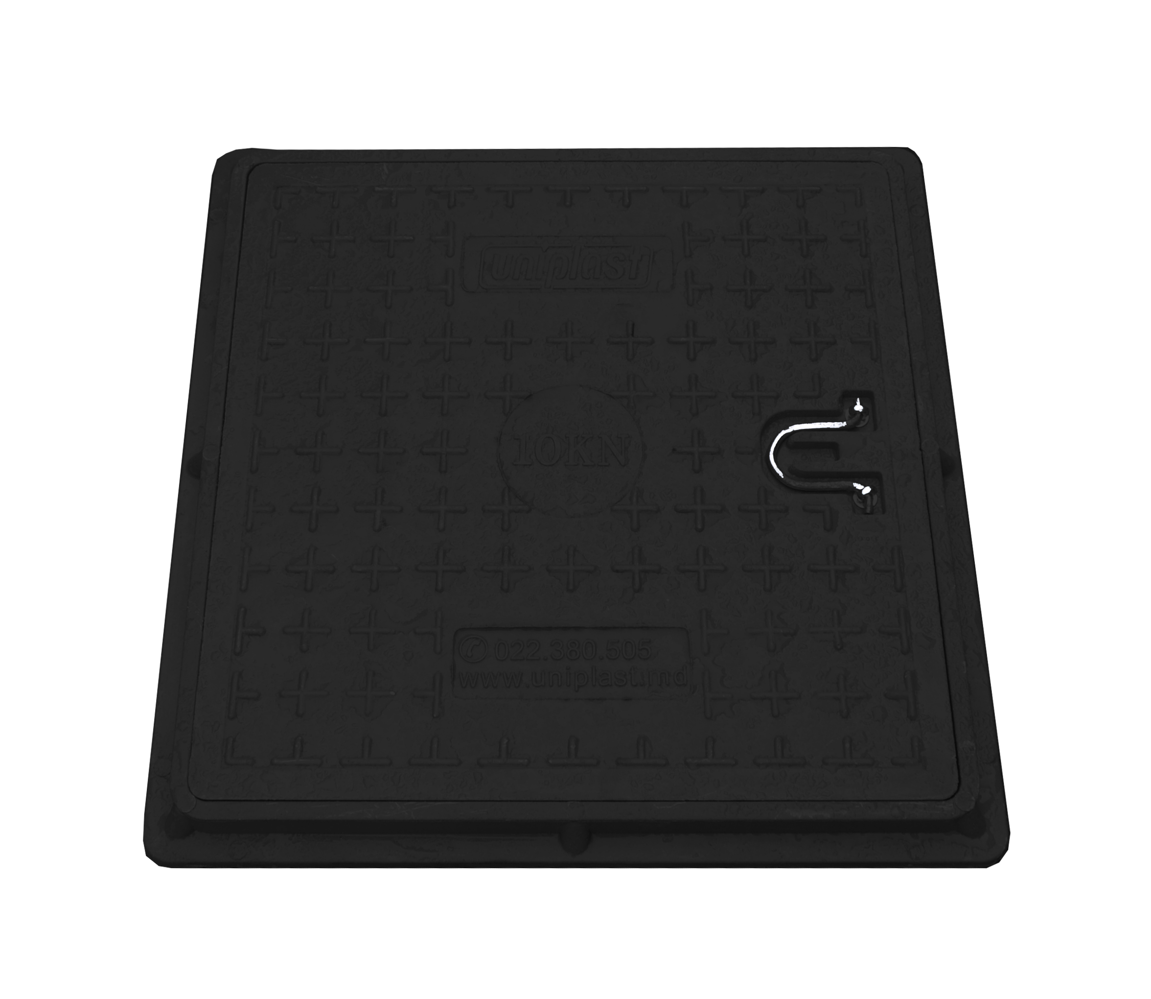 Люк квадратный с рамой композитный 500x500 мм / 1 т (черный)