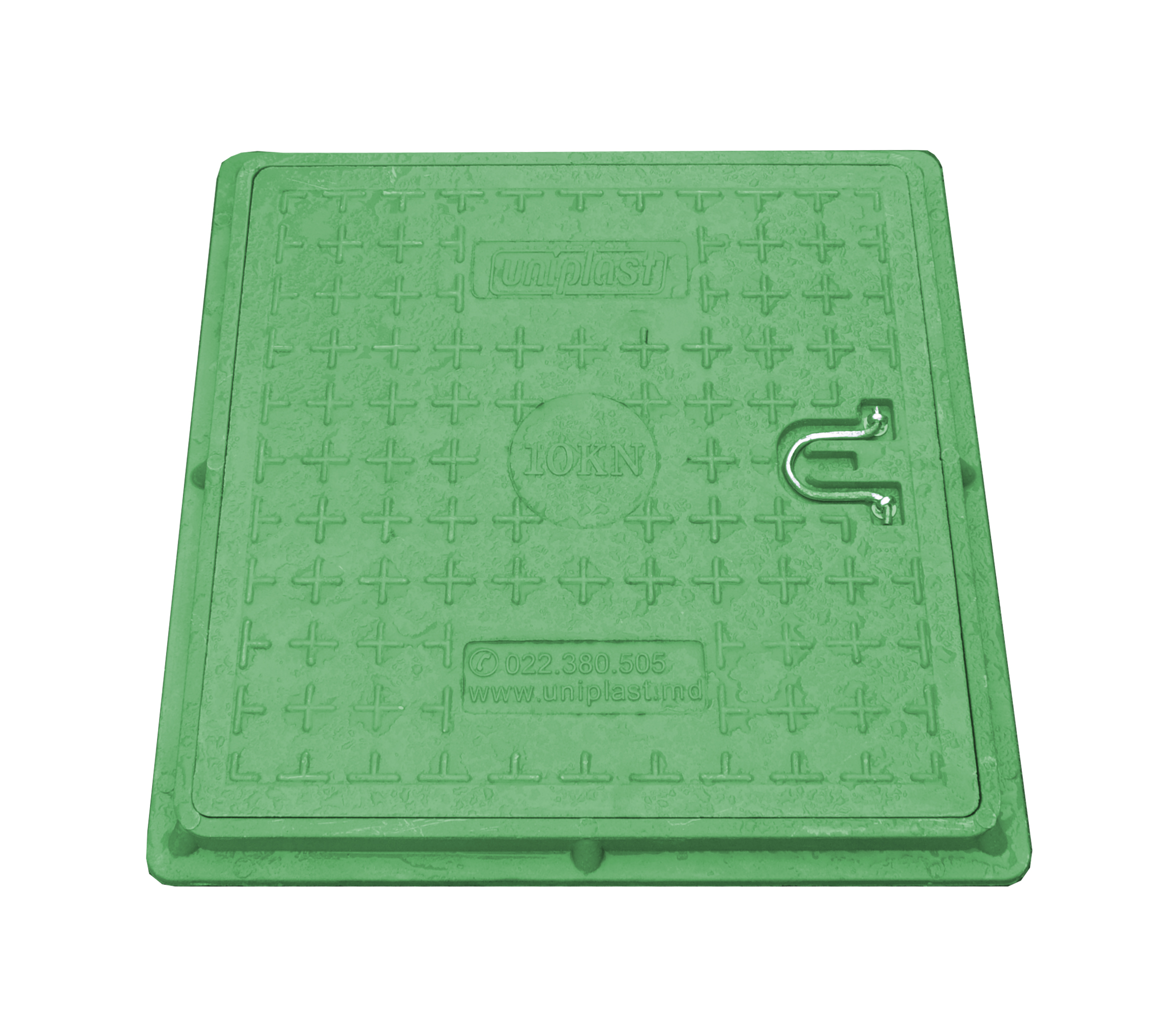 Люк квадратный с рамой композитный 500x500 мм / 1 т (зеленый)