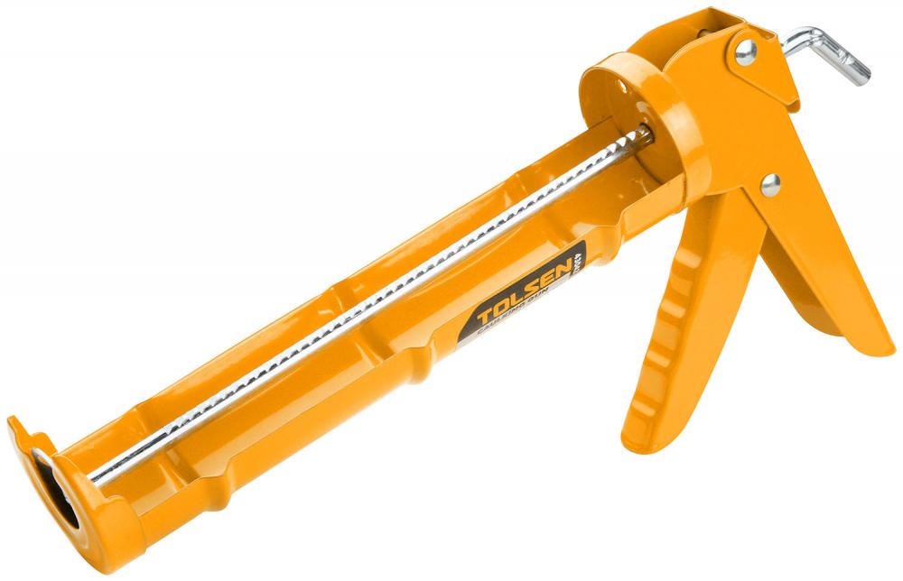 Пистолет для герметика  9" 225 мм, стальной (полуоткрытый корпус)  TOLSEN