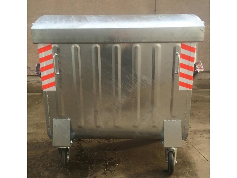 Cos pentru transportarea deseurilor 1100 L galvanizat pe roti (1.5 mm) TR
