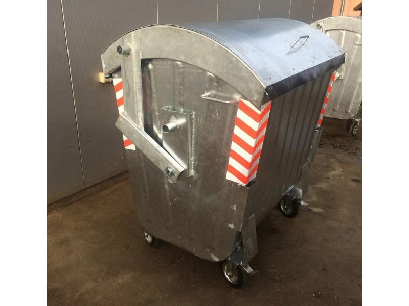 Cos pentru transportarea deseurilor 1100 L galvanizat pe roti (1.5 mm) TR