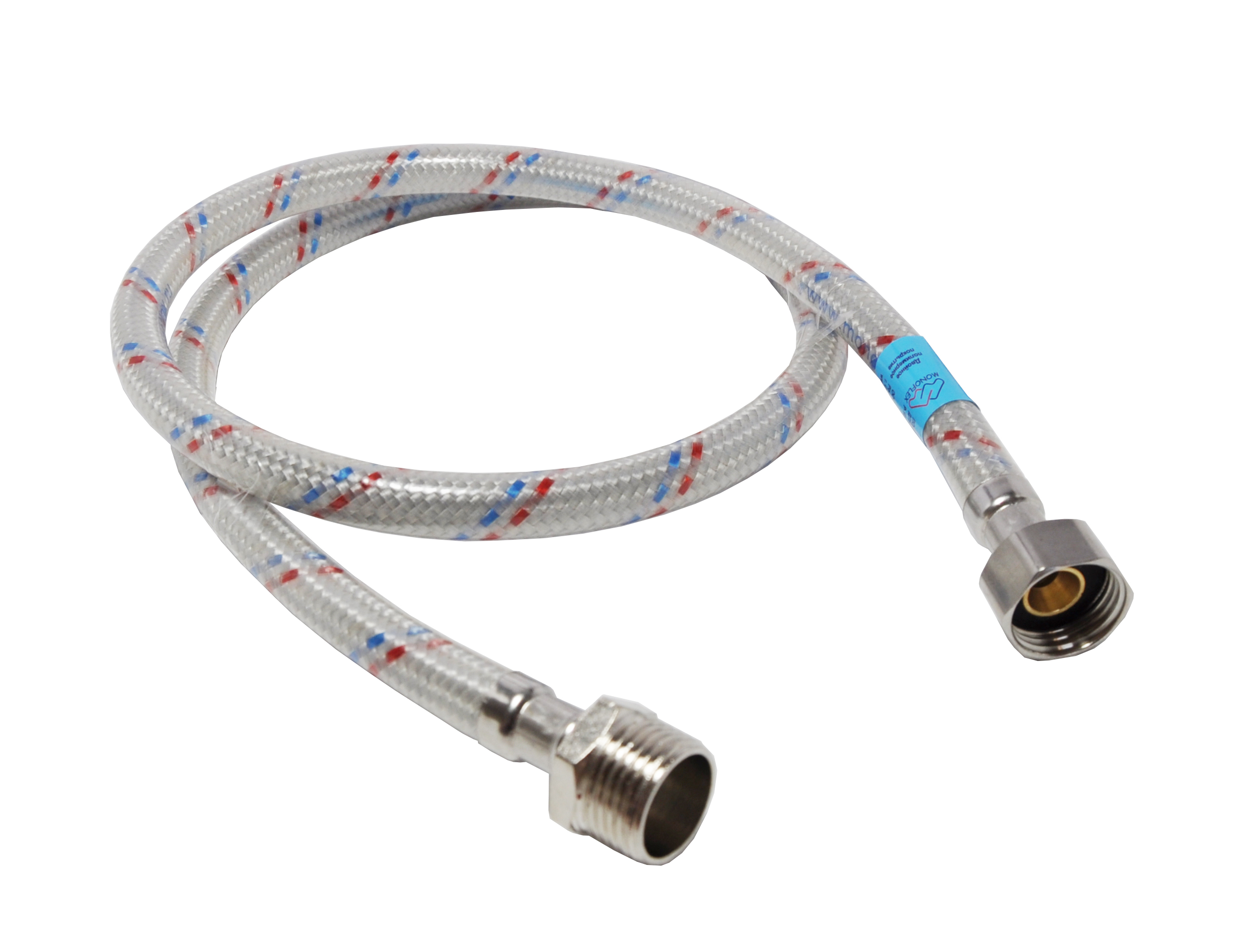 Шланг для воды гибкий OPTIMA L=1 м D. 1/2" П/М с ПВХ покрытием  MONOFLEX