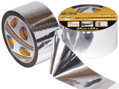 Скотч металлизированный 50 мм x 50 м  AVIORA