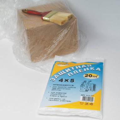 Пленка защитная 4 м x 5 м x 11 мкм, 20 м²  AVIORA