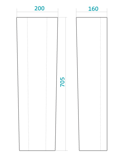 Lavoar cu piedestal 60 x 53 x 80 cm