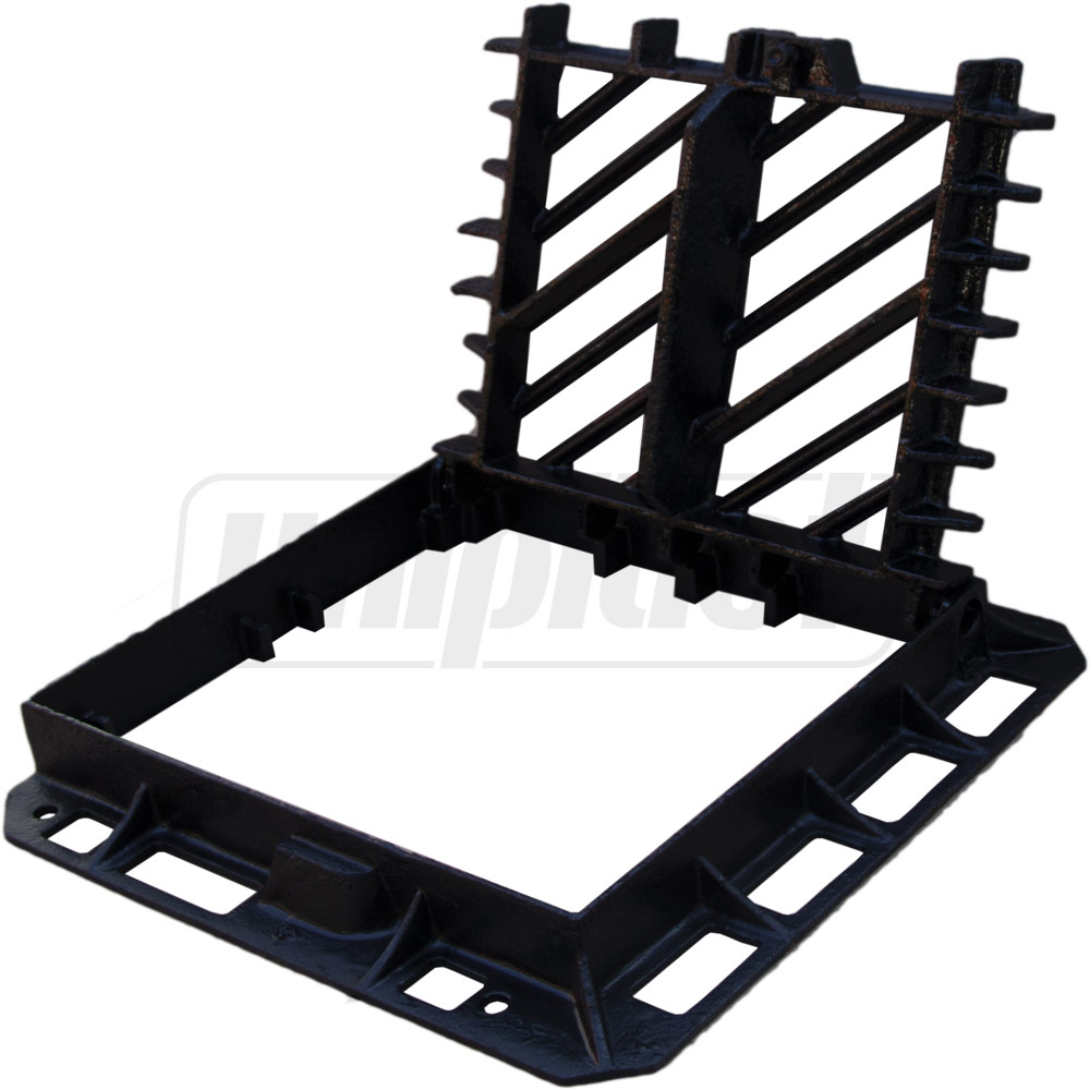 Gratar fonta canalizare 400x400 mm EN124 C250 (575x510x75 mm) 27 kg