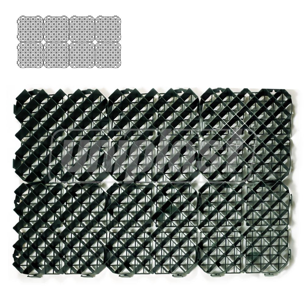 Газонная решетка пластиковая для защиты травы A15 (39.5x39.5 см H=40 мм) зеленая  SAB