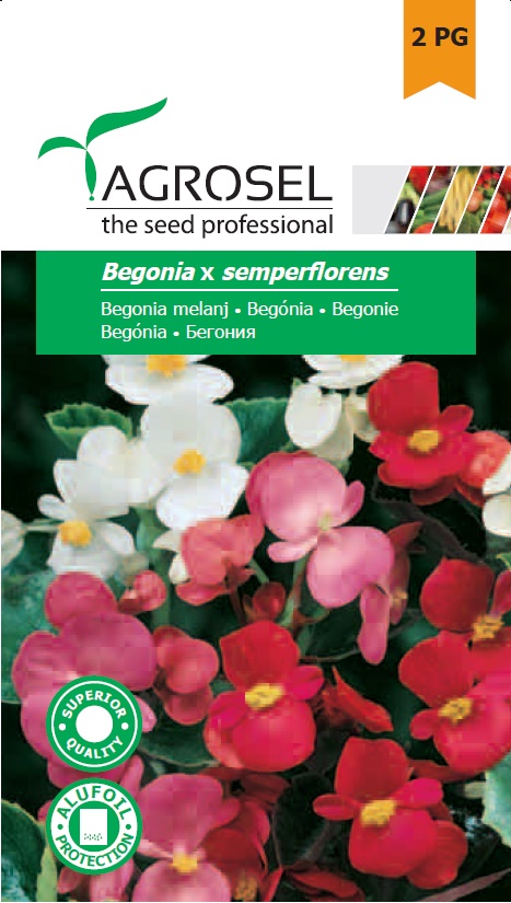 Семена Бегония смешанная 0.02 г  AS