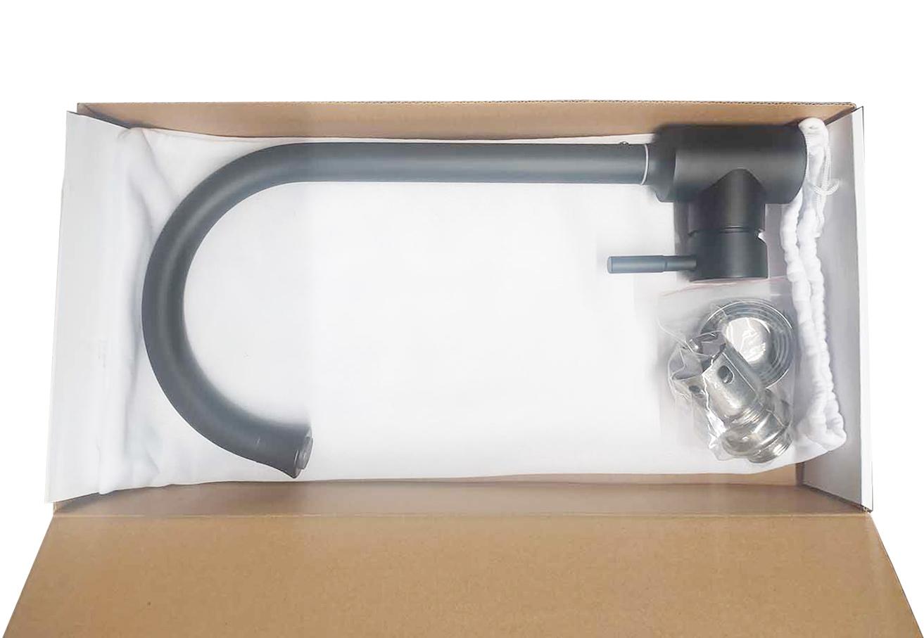 Смеситель для кухни без иглы OLM50 (черный мат) ESTA