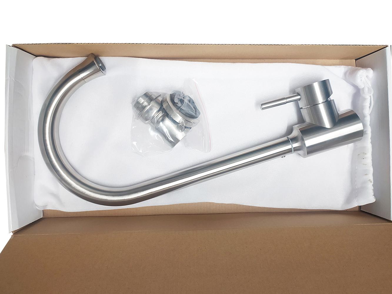 Смеситель для кухни без иглы OLM50SS (нержавеющая сталь) ESTA