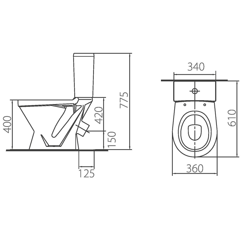 Compact 3-6 L cu alimentare inferioara Colombo New, cu capac COLOMBO